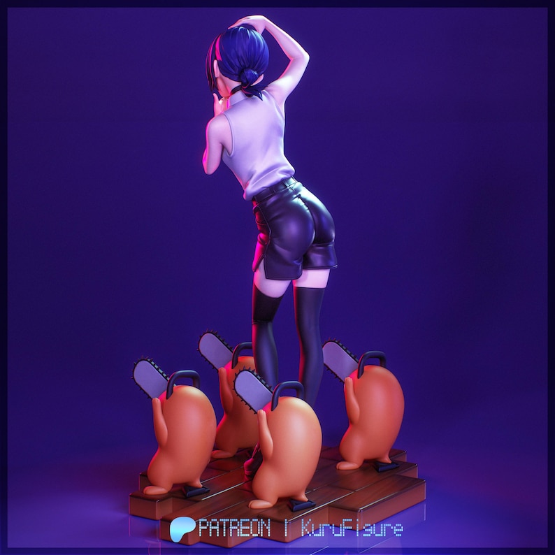 Reze Chainsaw Man Resin Figure – 1/8 1/6 Scale 3D Printed Fan Art Statue | Collector Gift image 5