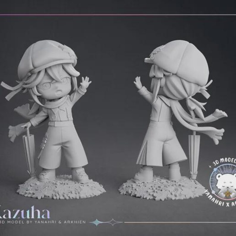 MysticRealms Bundle — Mixed (Kumakami) | 1/8 1/6 Scale Resin Figure | Unpainted or Hand-Painted | 3D Printed Fan Art | Collector Gift zdjęcie 3