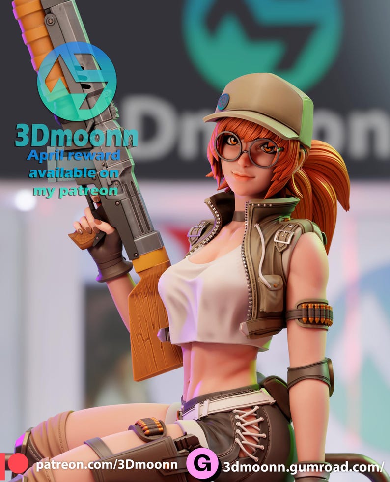 Fio Metal Slug Resin Figure – 1/8 1/6 Scale 3D Printed Fan Art Statue | Collector Gift image 6