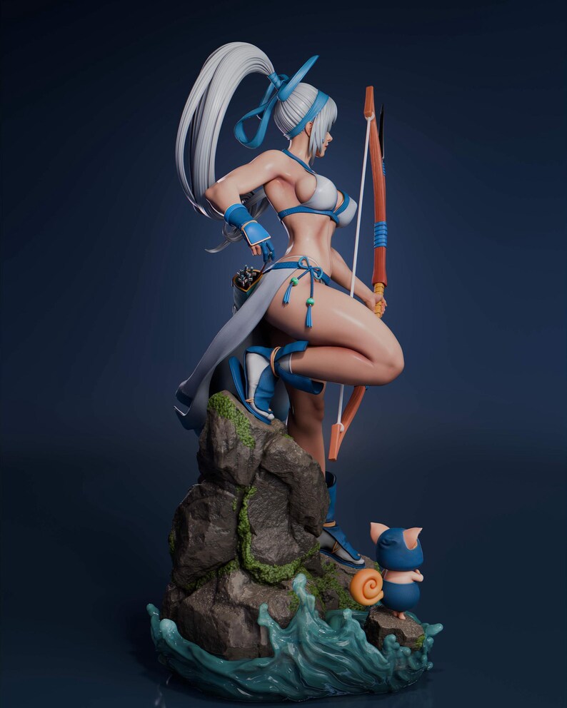 Mina Majikina Samurai Shodown Harz Figur - 1/8 1/6 3D Gedrucktes Fan Art Kit | Sammler Geschenk Bild 5