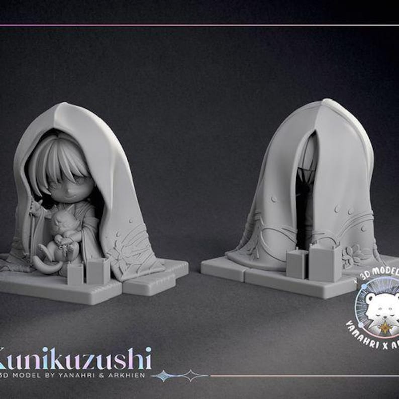 MysticRealms Bundle — Mixed (Kumakami) | 1/8 1/6 Scale Resin Figure | Unpainted or Hand-Painted | 3D Printed Fan Art | Collector Gift zdjęcie 1