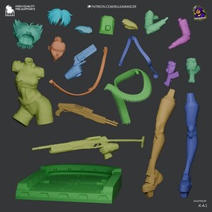 Konoko — Oni / Figura de resina a escala 1/8 y 1/6 / Sin pintar o pintada a mano / Arte de fans impreso en 3D / Regalo de coleccionista imagen 7