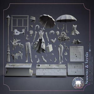 Sonetto — Reverse: 1999 | 1/8 1/6 Scale Resin Figure | Unpainted or Hand-Painted | 3D Printed Fan Art | Collector Gift image 3