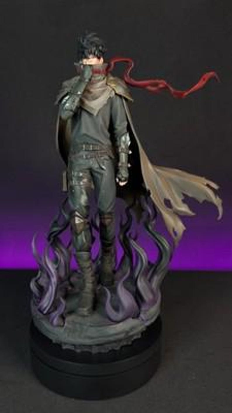 Sung Jin-Woo Solo Leveling Resin Figure – 1/6 Scale, druk 3D, fan art | Prezent dla kolekcjonera zdjęcie 3