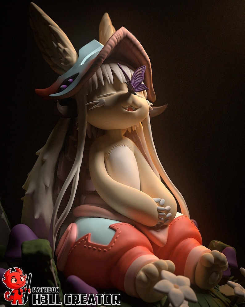 Nanachi — Gemaakt in de afgrond | Harsfiguur schaal 1/8 1/6 | Ongeverfd of handgeschilderd | 3D-geprinte fanart | Verzamelaarscadeau afbeelding 6