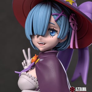 Re:Zero Rem Resin Figure – 1/8 1/6 Scale 3D Printed Fan Art Statue | Collector Gift image 1