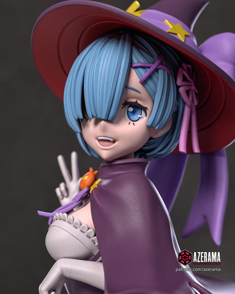 Re:Zero Rem Resin Figure – 1/8 1/6 Scale 3D Printed Fan Art Statue | Collector Gift image 1