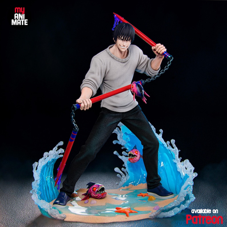 Toji Fushiguro Jujutsu Kaisen Resin Figur - 1/8 1/6 Fan Art Statue | Sammler Geschenk Bild 8