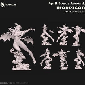 Morrigan — Darkstalkers | 1/8 1/6 Scale Resin Figure | Unpainted or Hand-Painted | 3D Printed Fan Art | Collector Gift image 3