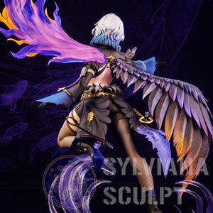 Figura de resina de Sylviana de Las Olas Borrascosas – Escala 1/8 1/6 Estatua de fan art impresa en 3D / Regalo de coleccionista imagen 4