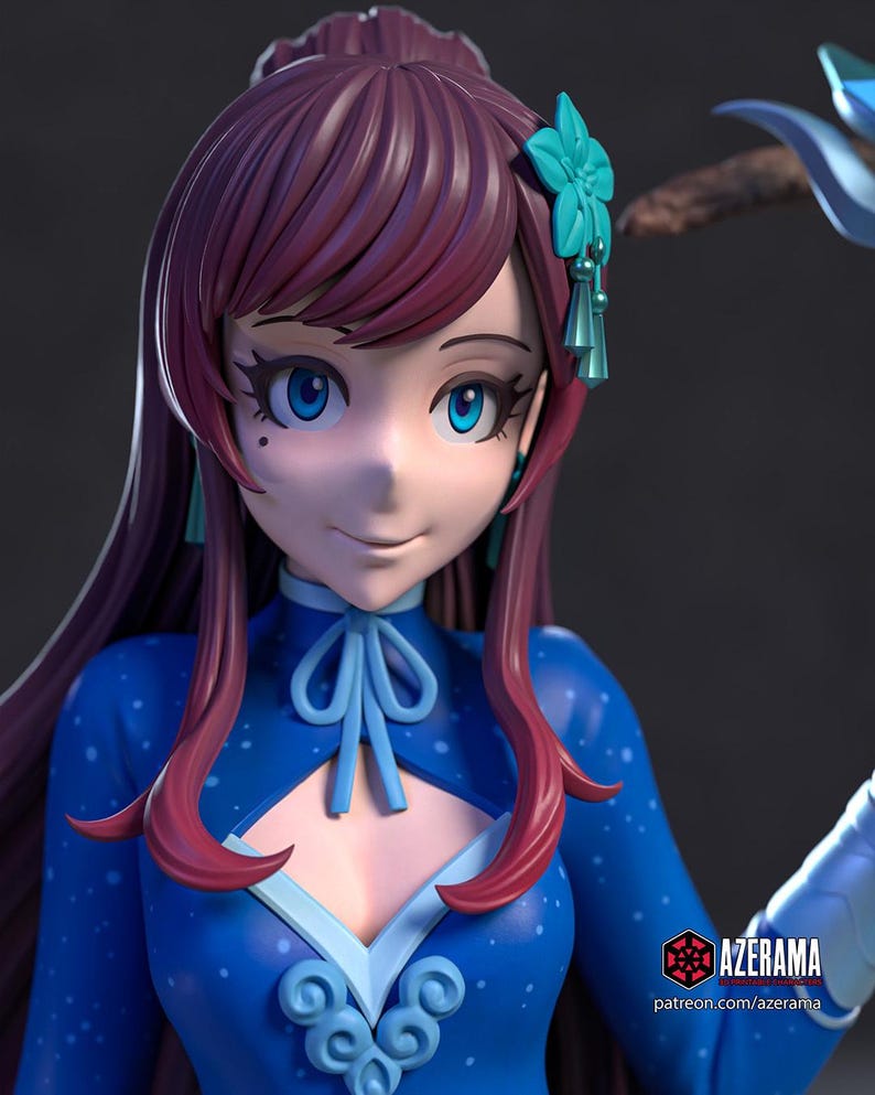 Aoi Haruka Original Character | 1/8 1/6 Scale Resin Figure | Unpainted or Hand-Painted | 3D Printed Fan Art | Collector Gift image 2