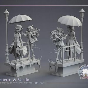 Vertin and Sonetto — Reverse: 1999 | 1/8 1/6 Scale Resin Figure | Unpainted or Hand-Painted | 3D Printed Fan Art | Collector Gift image 10