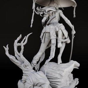 Scarlet | Harsfiguur schaal 1/8 1/6 | Ongeverfd of handgeschilderd | 3D-geprinte fanart | Verzamelaarscadeau afbeelding 2