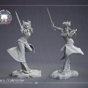 Sara Valestine — Trails of Cold Steel | 1/8 1/6 Scale Resin Figure | Unpainted or Hand-Painted | 3D Printed Fan Art | Collector Gift image 8