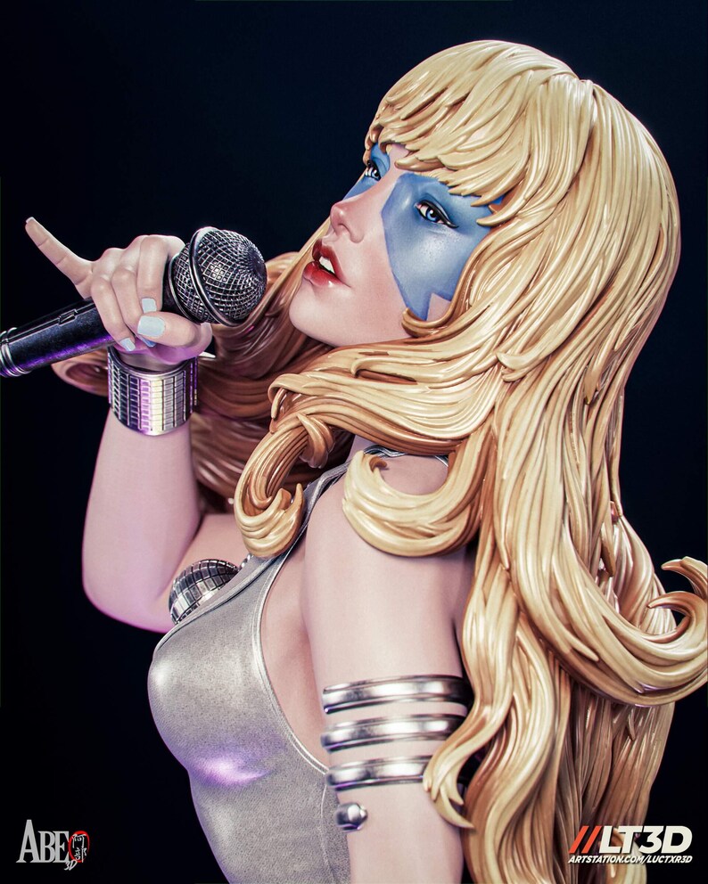 Dazzler Resin Figure – 1/8 1/6 Scale 3D Printed Fan Art Statue | Collector Gift image 9