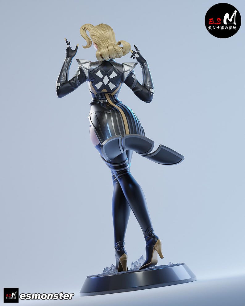 Emma Frost — Marvel | Figurka z żywicy w skali 1/8 1/6 | Fanowska grafika drukowana w 3D | Niepomalowany zestaw garażowy | Figurka kolekcjonerska | Prezent dla kolekcjonera zdjęcie 8
