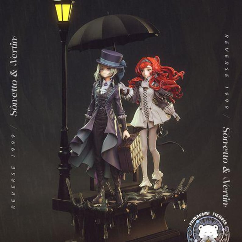 Vertin and Sonetto — Reverse: 1999 | 1/8 1/6 Scale Resin Figure | Unpainted or Hand-Painted | 3D Printed Fan Art | Collector Gift image 4