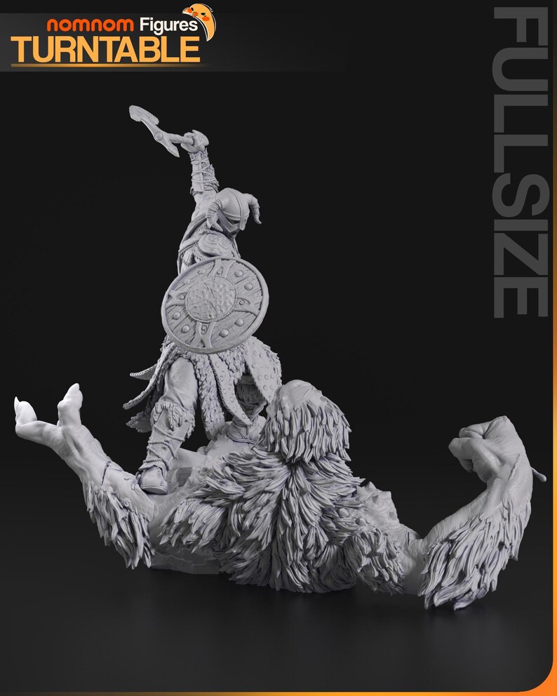 Skyrim Dragonborn Resin Figure – 1/8 1/6 Scale 3D Printed Fan Art Statue | Collector Gift image 9