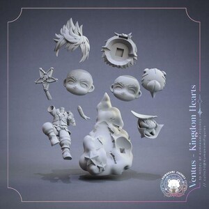 Kingdom Hearts Bundle — Kingdom Hearts | 1/8 1/6 Scale Resin Figure | Unpainted or Hand-Painted | 3D Printed Fan Art | Collector Gift image 2