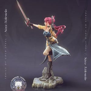 Sara Valestine Trails of Cold Steel Resin Figure, 1/8 1/6 Scale Resin Statue, Unpainted Garage Kit or Hand Painted, 3D Printed Collectible Bild 6
