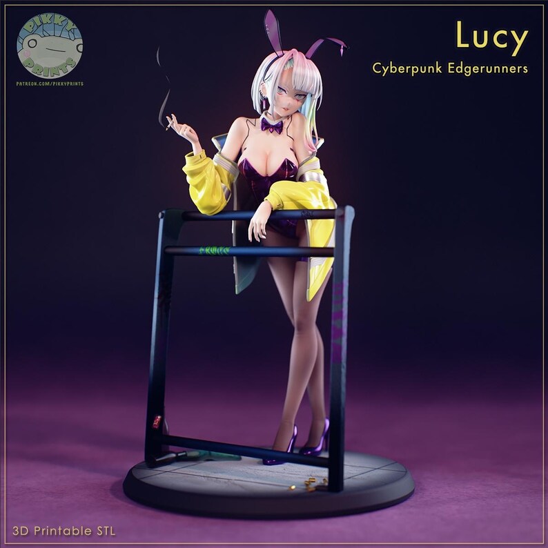 Figura de Lucy Heartfilia – Estatua de resina de Cyberpunk Edgerunners (escala 1/8, 1/6) / Regalo de coleccionista imagen 3