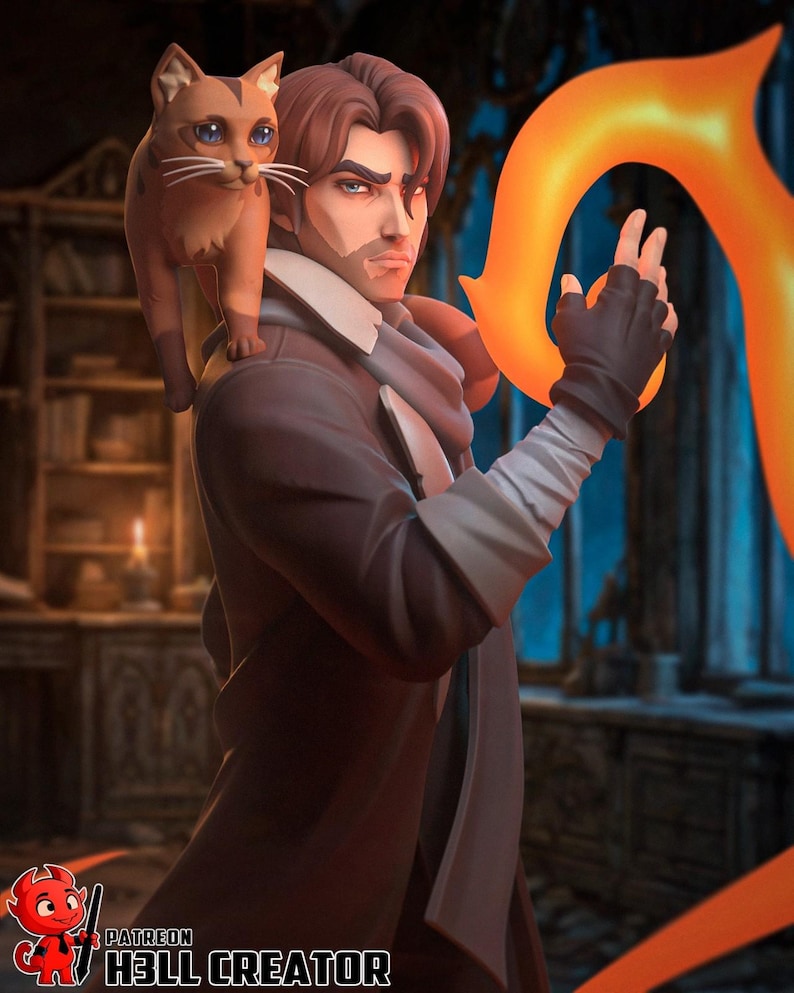 Caleb Widogast Critical Role Resin Figure – 1/8 1/6 Scale 3D Printed Statue | Collector Gift image 1