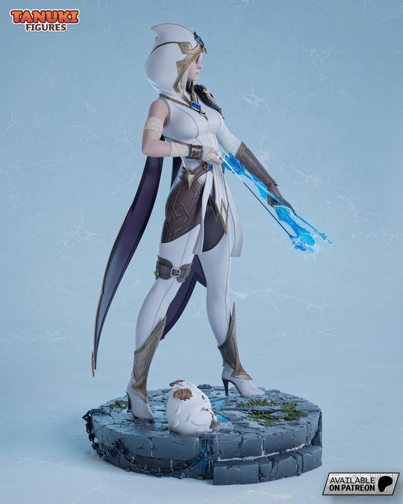 Ashe — League of Legends | 1/8 bis 1/6 Harz Figur | Unbemalt oder Handbemalt | 3D gedruckte Fan Art | Sammler Geschenk Bild 7