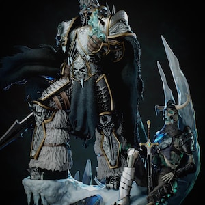 Lich King Diamond 20260401T104532Z | 1/8 1/6 Scale Resin Figure | Unpainted or Hand-Painted | 3D Printed Fan Art | Collector Gift imagen 3