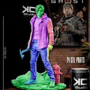 Leon S. Kennedy Resident Evil Resin Figure – 1/8 1/6 Scale 3D Printed Fan Art Statue | Collector Gift image 3