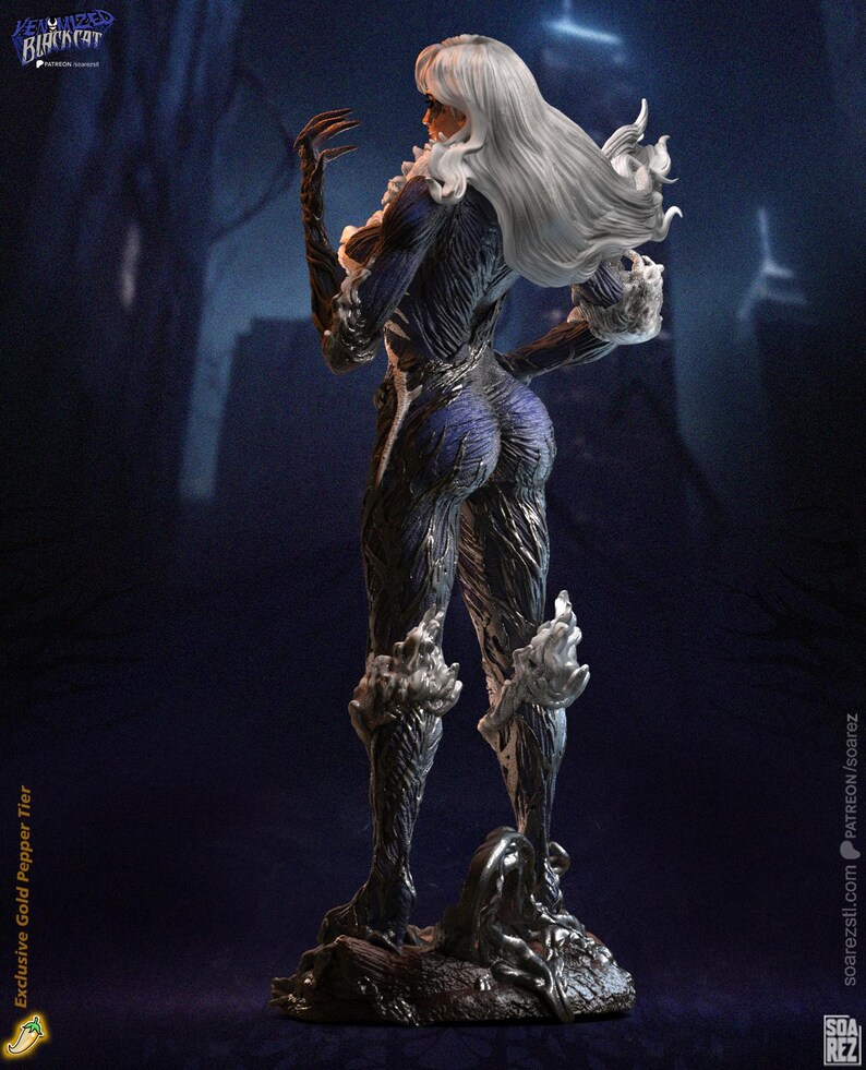 Black Cat — Marvel Comics | 1/8 1/6 Scale Resin Figure | Unpainted or Hand-Painted | 3D Printed Fan Art | Collector Gift image 4