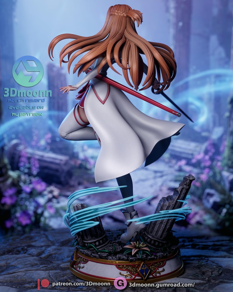 Asuna — Sword Art Online | 1/8 1/6 Scale Resin Figure | Unpainted or Hand-Painted | 3D Printed Fan Art | Collector Gift image 5