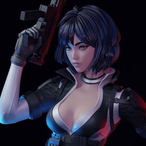 Ghost in the Shell Major Kusanagi Harz Figur - 1/8 1/6 Fan Art Statue | Sammler Geschenk Bild 2