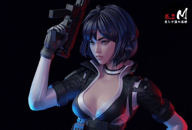 Ghost in the Shell Major Kusanagi Harz Figur - 1/8 1/6 Fan Art Statue | Sammler Geschenk Bild 2