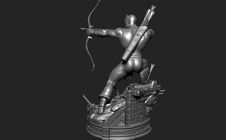 Hawkeye — Marvel | 1/8 1/6 Scale Resin Figure | 3D Printed Fan Art | Unpainted Garage Kit | Collector Statue | Collector Gift image 6