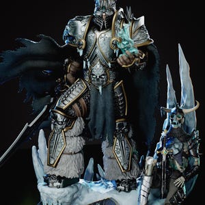 Lich King Diamond 20260401T104532Z | 1/8 1/6 Scale Resin Figure | Unpainted or Hand-Painted | 3D Printed Fan Art | Collector Gift imagen 6