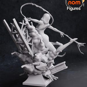 Spider Gwen Into The Spider Verse Project | Resinfigur i skala 1/8 och 1/6 | Omålad eller handmålad | 3D-utskriven fankonst | Samlargåva bild 8