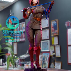 Luan Mendes Whip | 1/8 1/6 Scale Resin Figure | Unpainted or Hand-Painted | 3D Printed Fan Art | Collector Gift image 6