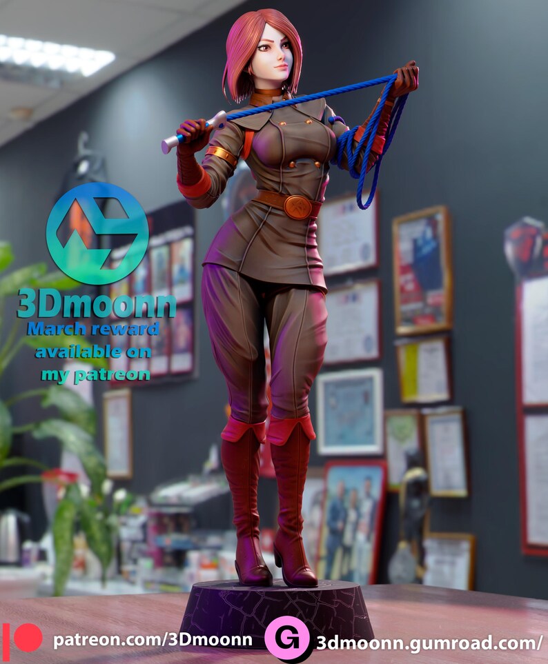 Luan Mendes Whip | 1/8 1/6 Scale Resin Figure | Unpainted or Hand-Painted | 3D Printed Fan Art | Collector Gift image 6