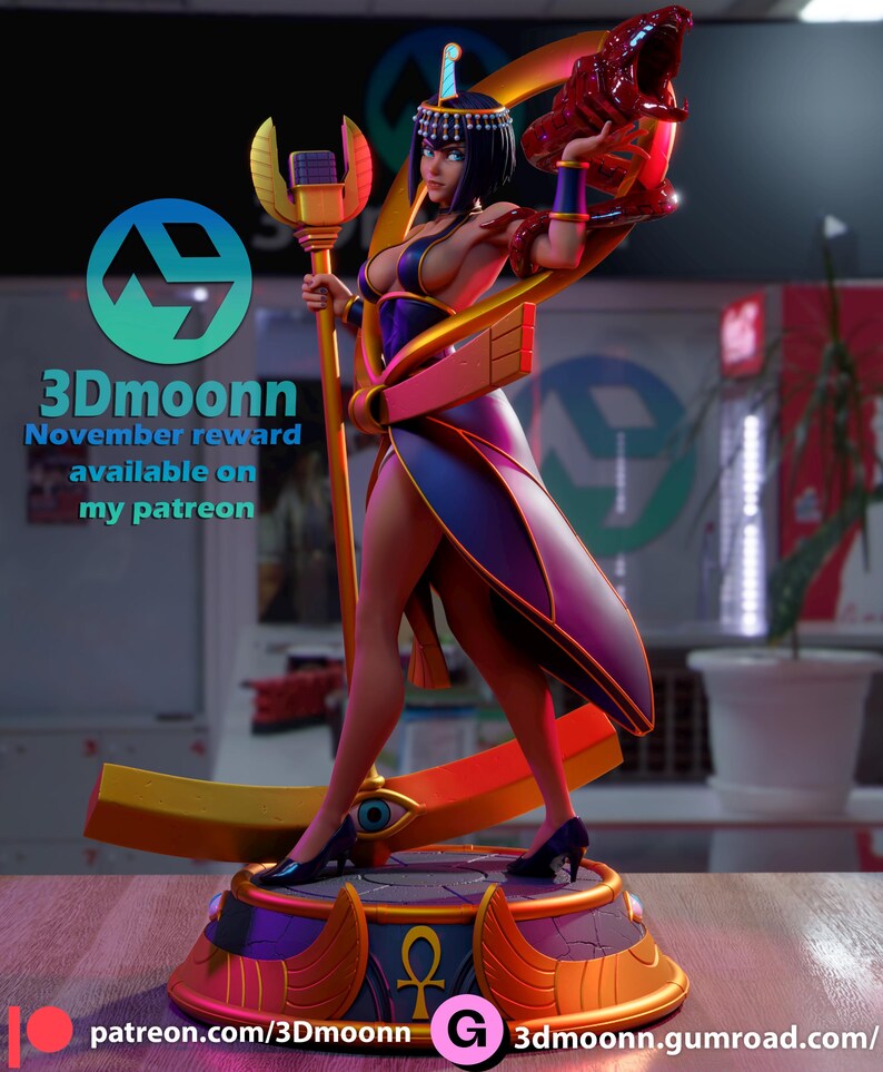 Eliza Skullgirls Resin Figure – 1/8 1/6 Scale 3D Printed Fan Art Statue | Collector Gift image 2