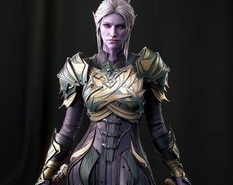Minthara — Baldurs Gate 3 | 1/8 1/6 Scale Resin Figure | Unpainted or Hand-Painted | 3D Printed Fan Art | Collector Gift