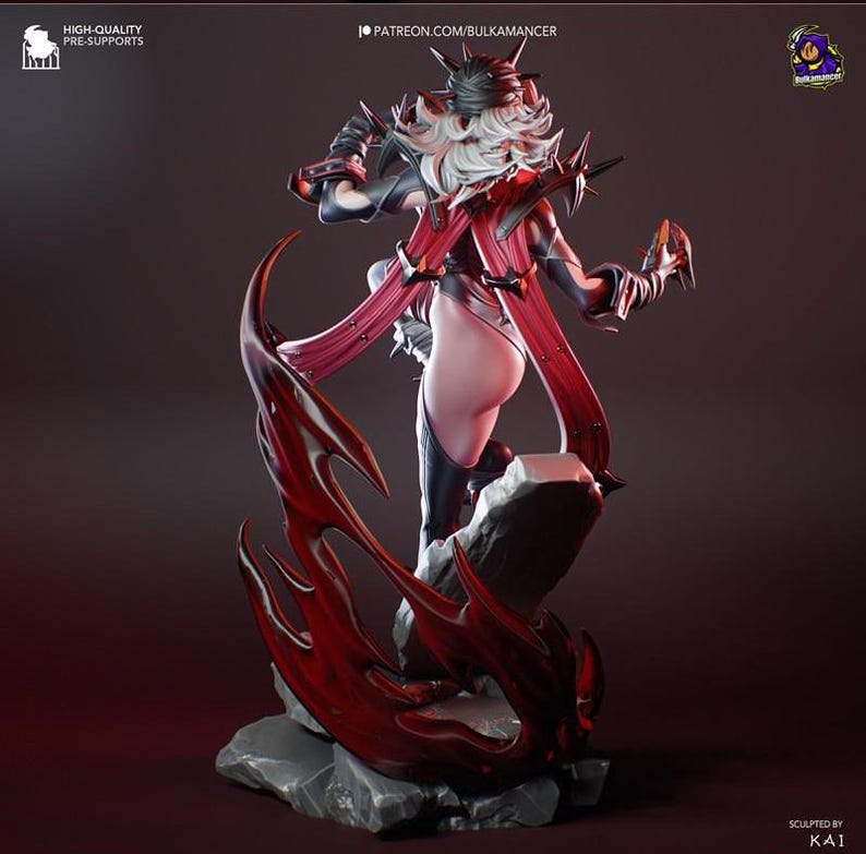 Malice Die unsichtbare Frau — Wunder | 1/8 bis 1/6 Harz Figur | Unbemalt oder Handbemalt | 3D gedruckte Fan Art | Sammler Geschenk Bild 3