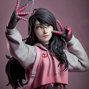 Spider-Girl — Spider-Man / Marvel Comics | Figurine en résine à l'échelle 1/8 1/6 | Non peint ou peint à la main | Fan art imprimé en 3D | Cadeau de collection image 1