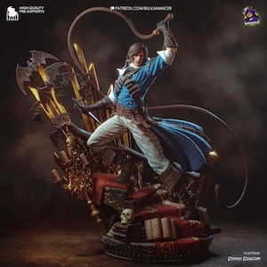Richter Belmont — Castlevania | 1/8 bis 1/6 Harz Figur | Unbemalt oder Handbemalt | 3D gedruckte Fan Art | Sammler Geschenk Bild 3