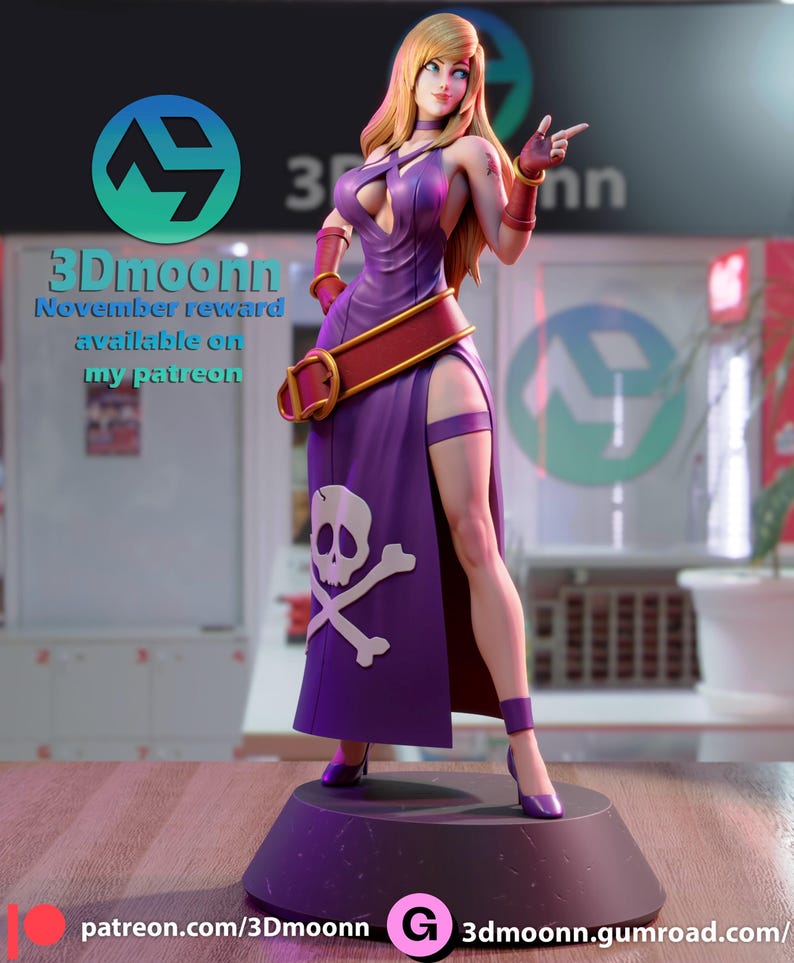 B Jennet — The King of Fighters | 1/8 1/6 Scale Resin Figure | Unpainted or Hand-Painted | 3D Printed Fan Art | Collector Gift image 2