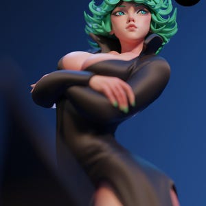 One Punch Man Tatsumaki Resin Figure – 1/8 1/6 Scale 3D Printed Fan Art Kit | Collector Gift image 2