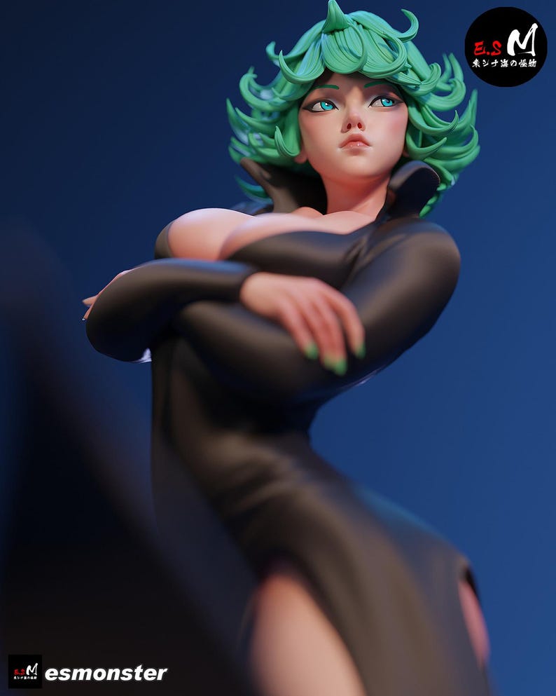 One Punch Man Tatsumaki Resin Figure – 1/8 1/6 Scale 3D Printed Fan Art Kit | Collector Gift image 2