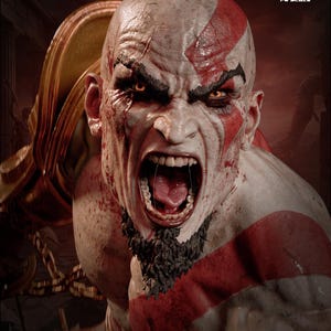 Figura de resina de Kratos de God of War – Escala 1/8 1/6 Estatua de fan art impresa en 3D / Regalo de coleccionista imagen 10