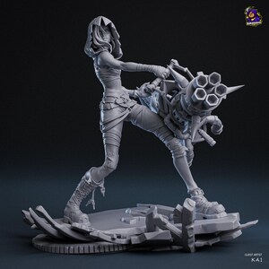 Jinx — League of Legends | 1/8 bis 1/6 Harz Figur | Unbemalt oder Handbemalt | 3D gedruckte Fan Art | Sammler Geschenk Bild 8