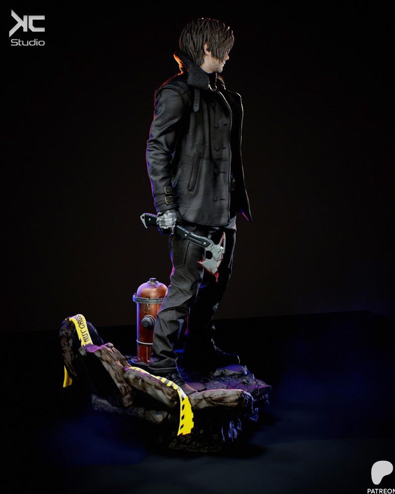 Leon S. Kennedy Resident Evil Resin Figure – 1/8 1/6 Scale 3D Printed Fan Art Statue | Collector Gift image 8