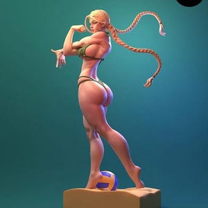 Street Fighter Cammy Resin Figure – 1/8 1/6 Scale 3D Printed Fan Art Statue | Collector Gift image 1